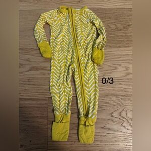 Little sleepies Yellow Chevron